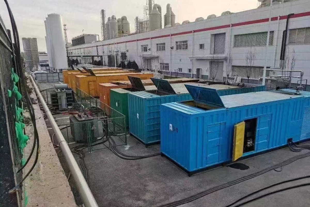 碑林发电机租赁施工现场